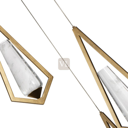 Geometric Crystal Drop Chandelier