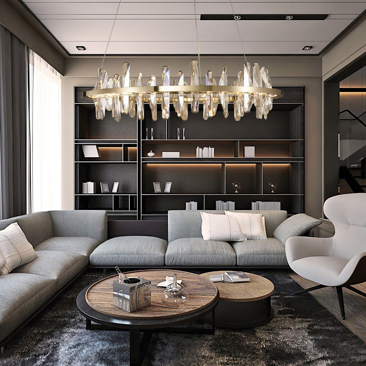 Mira Ring Crystal Chandelier