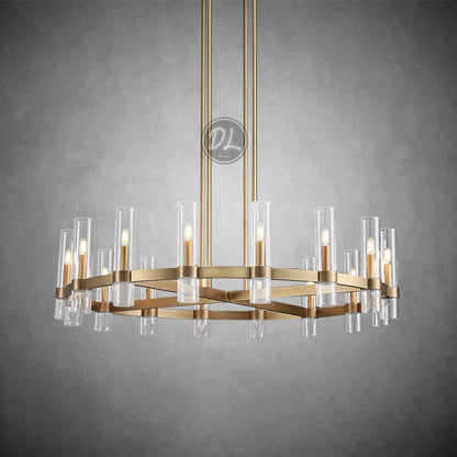 Crystalline Round Chandelier For Art Blown Glass 36"/48/60"/72"