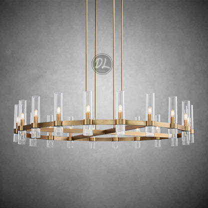 Crystalline Round Chandelier For Art Blown Glass 36"/48/60"/72"