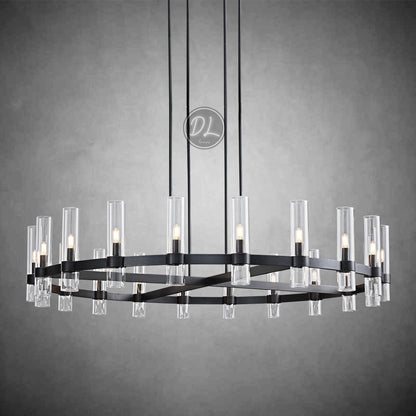 Crystalline Round Chandelier For Art Blown Glass 36"/48/60"/72"
