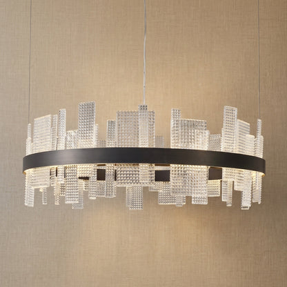 Griia Round Glass Chandelier