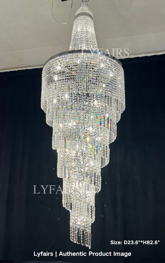 Modern Crystal Tassel Chandelier for Foyer/Staircase