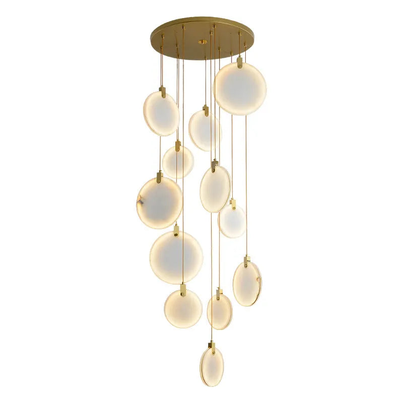 Nirvana Marble disc Round Chandelier
