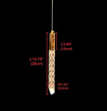 Extra Large Modern K9 Crystal Rod Pendant Long Chandelier for Staircase/Living Room/Foyer