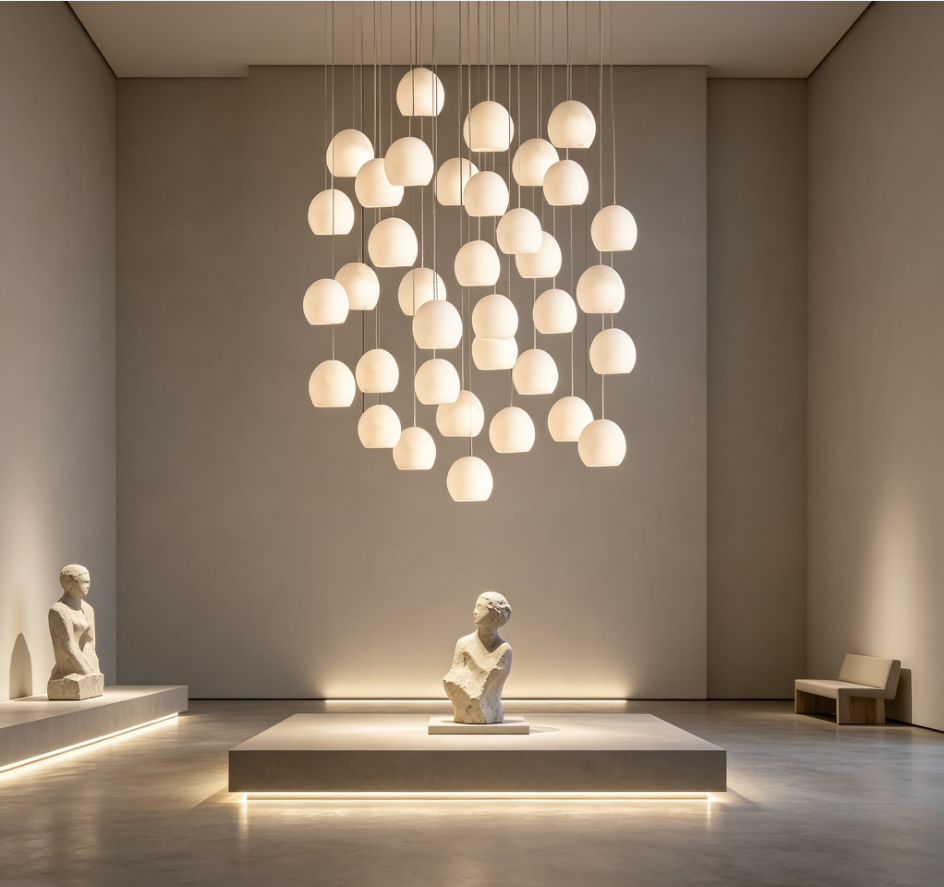 Maeva Round Chandelier 3/7/15/36 Light
