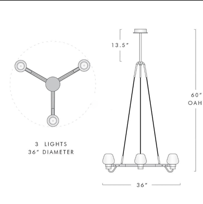 Letitia Crystal Chandelier 3 Light