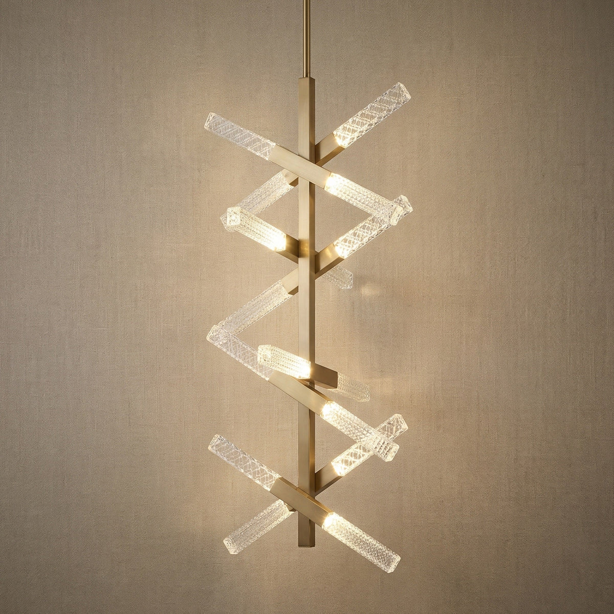 Galis Crystal Glass Helix Chandelier