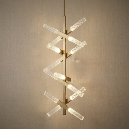 Galis Crystal Glass Helix Chandelier