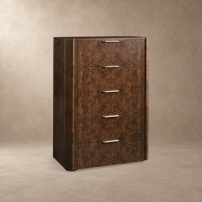 Happyarcadian Warm Textured Wood Bedroom Chest