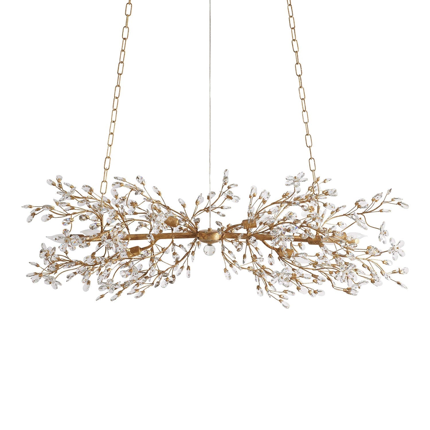 Fiore Crystal Flowers Creative Linear Chandelier 43", 51", 68"