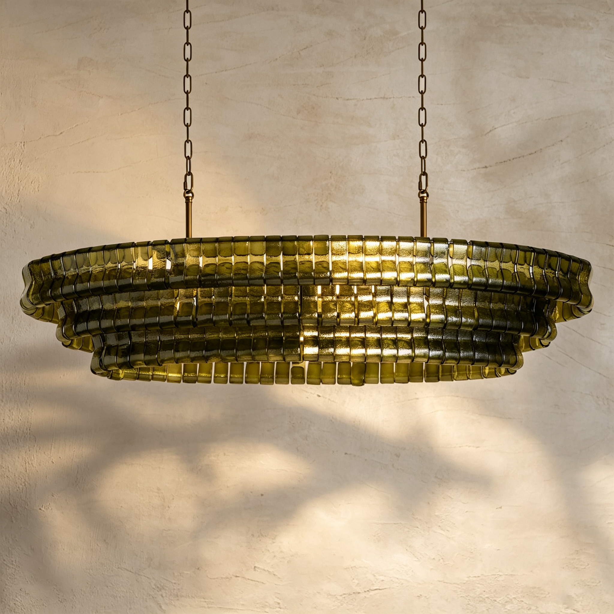 Glacien Oval Chandelier 54"W/65"W