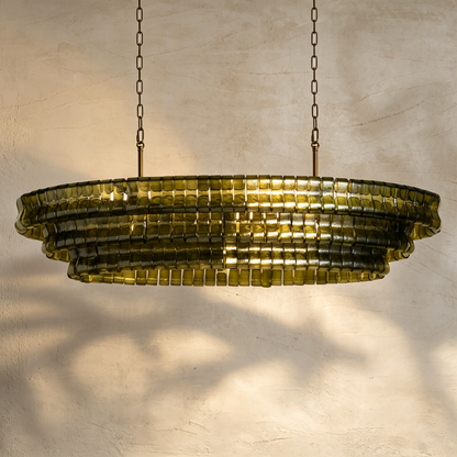 Glacien Oval Chandelier 54"W/65"W