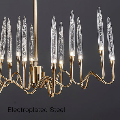 Brass Glass chandelier Ceiling light