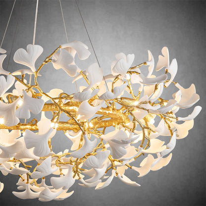 Ginkgo Leaf Branch Chandelier