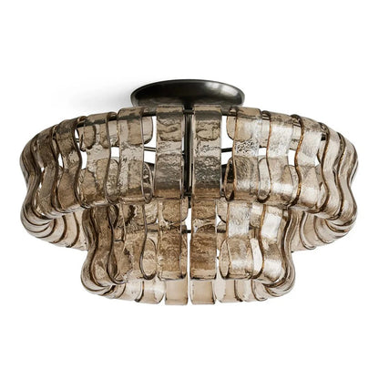 Denise Ghiaccio Glass Flush Mount Chandelier