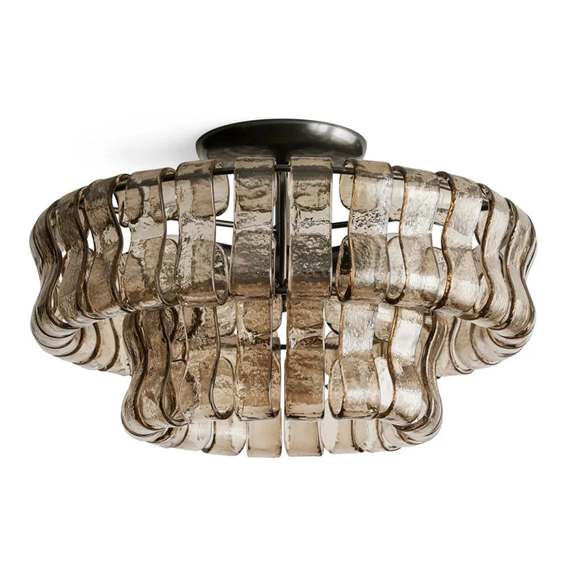 Denise Ghiaccio Glass Flush Mount Chandelier