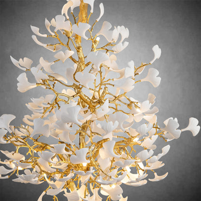 Ginkgo Leaf Branch Chandelier
