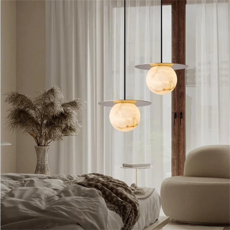 Denise Boris Spanish Alabaster Bedside Pendant