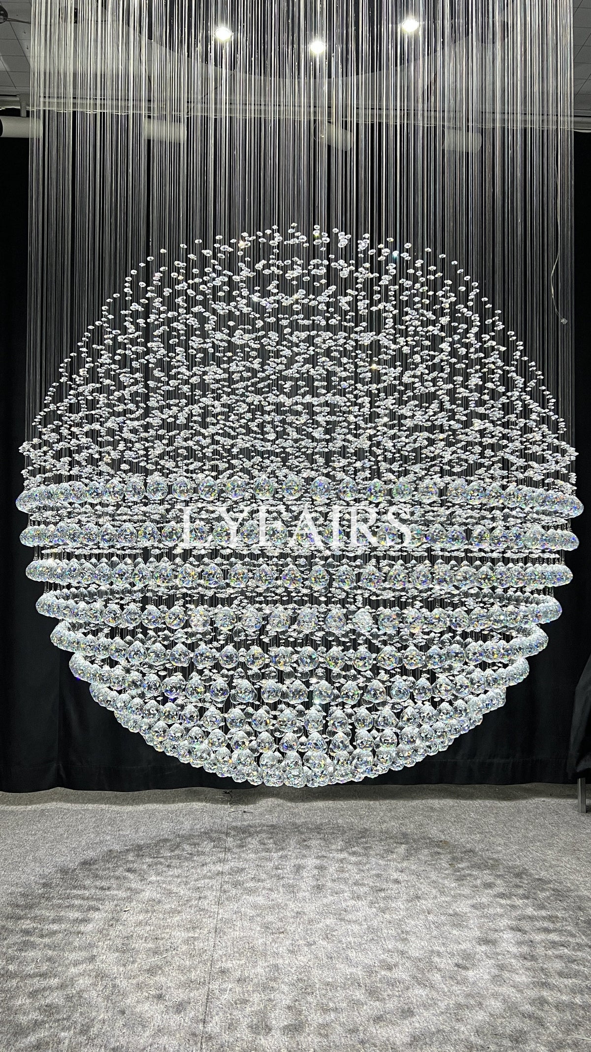 Modern Ball Crystal Raindrop Chandelier for Living Room/Staircase/Foyer