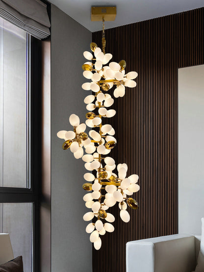Modern Unique Style Extra Large White Grape Branch Chandelier