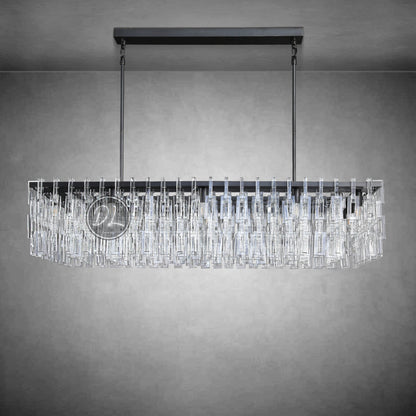 Marige K9 Crystal Rectangular Chandelier 60"