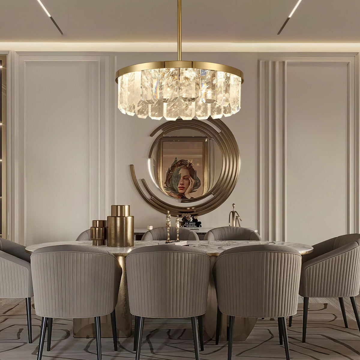 Fenis Linear Crystal Chandelier