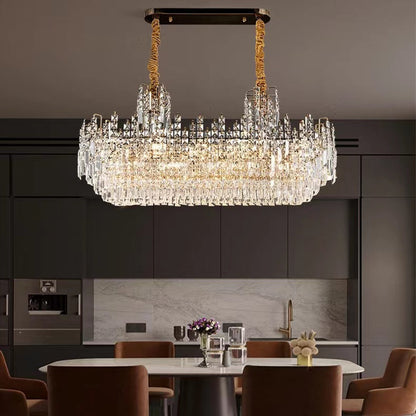 Luxury Hotel Hallway Ceiling Lighting Fixture Large Round Crystal Chandelier