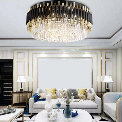 Glacia Flush Mount Crystal Chandelier