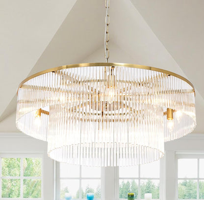 Extra Large Long Brass Chandelier