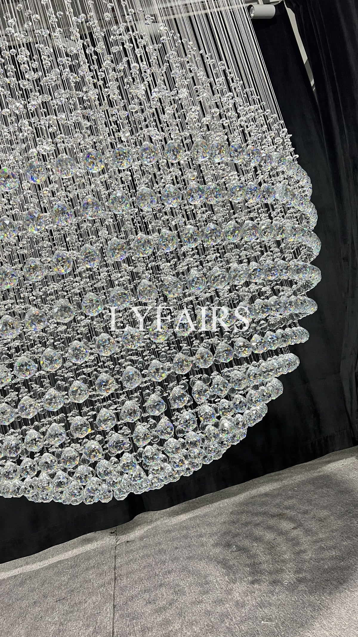 Modern Ball Crystal Raindrop Chandelier for Living Room/Staircase/Foyer