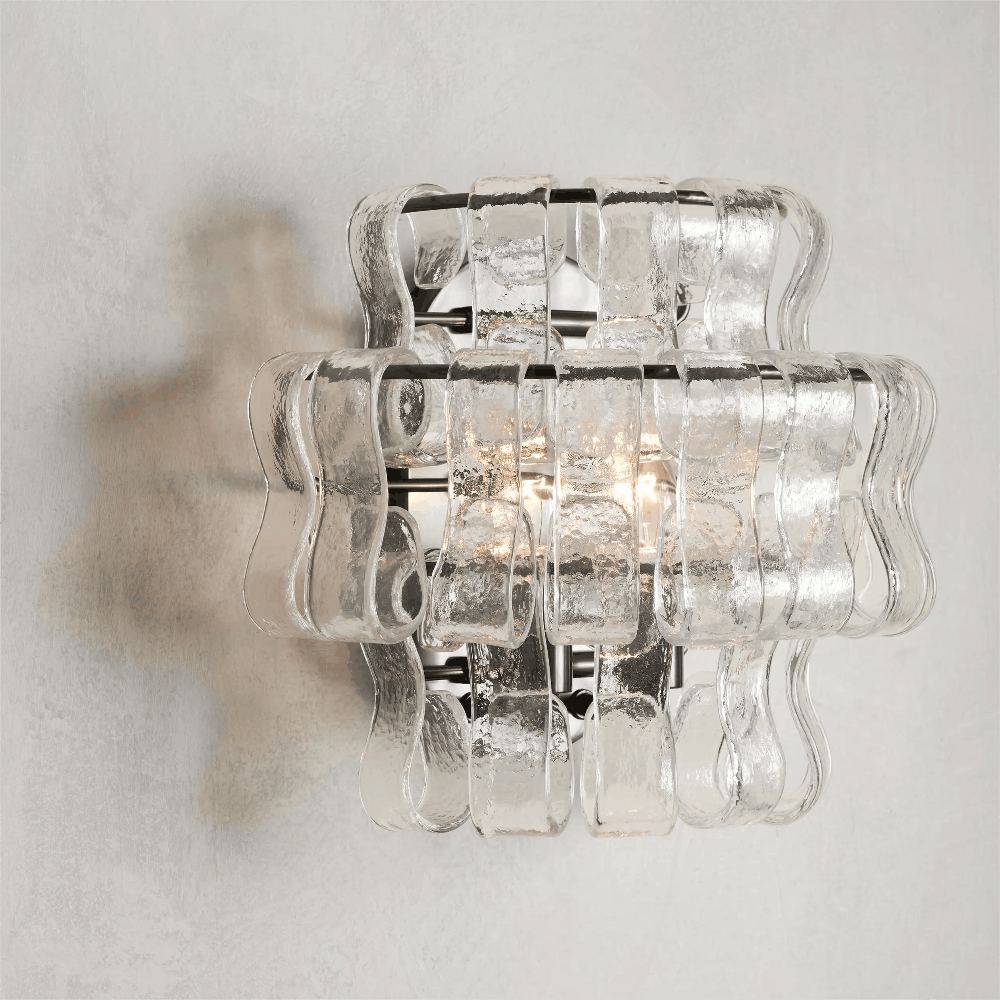 Ghiaccio glass Wall Sconce