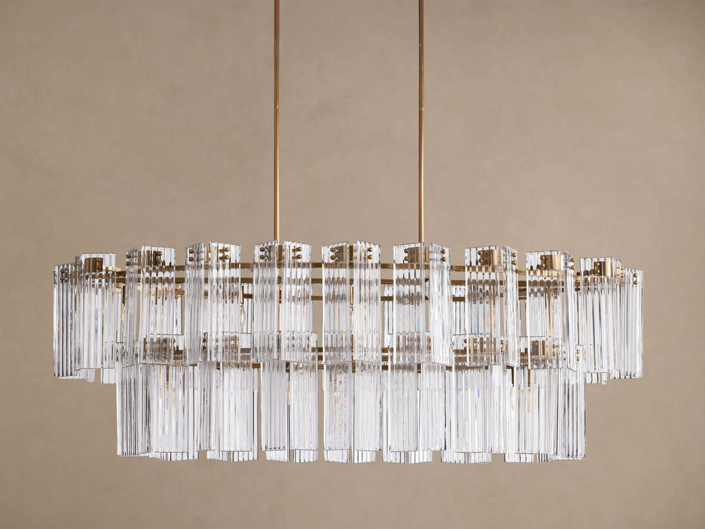 Delsie Oval Tiered Chandelier 63'' 72"W