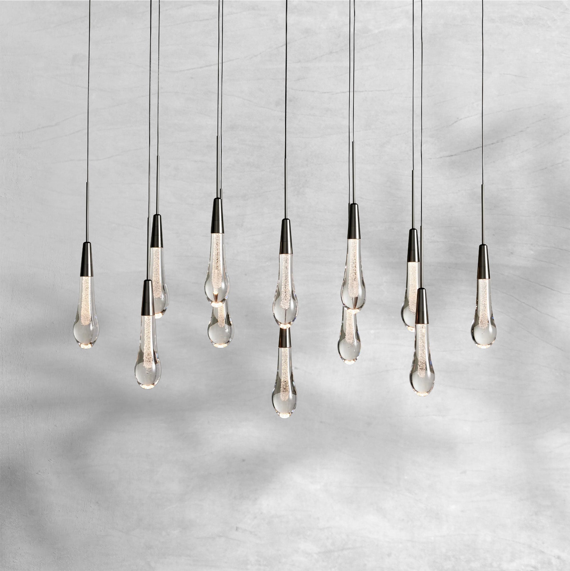 Soltaire Linear Chandelier 37"50"70"