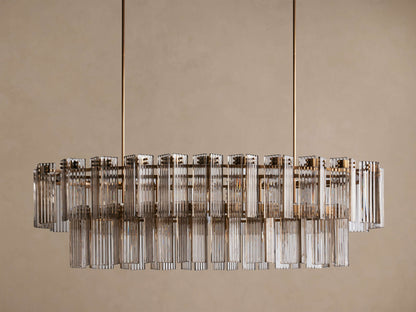 Delsie Oval Tiered Chandelier 63'' 72"W