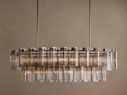Delsie Oval Tiered Chandelier 63'' 72"W