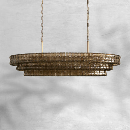 Glacien Oval Chandelier 54"W/65"W