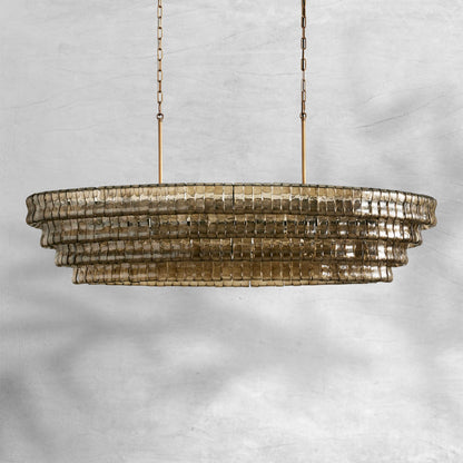 Glacien Oval Chandelier 54"W/65"W
