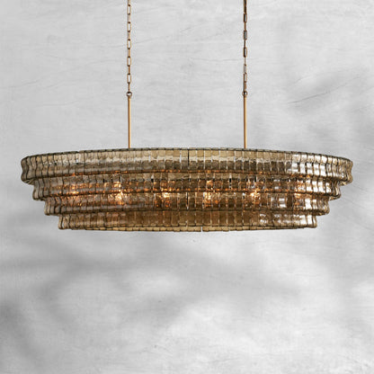 Glacien Oval Chandelier 54"W/65"W