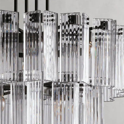 Delsie Round Art Glass Chandelier 38" 48" 60"D