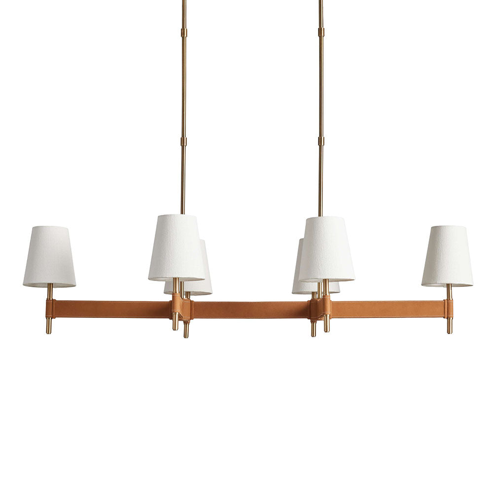 Mid-Century Modern Brass Chandelier