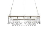 Aubry Rectangular Linear Crystal Chandelier