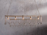 Aubry Rectangular Linear Crystal Chandelier