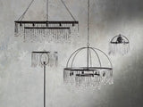 Aubry Rectangular Linear Crystal Chandelier