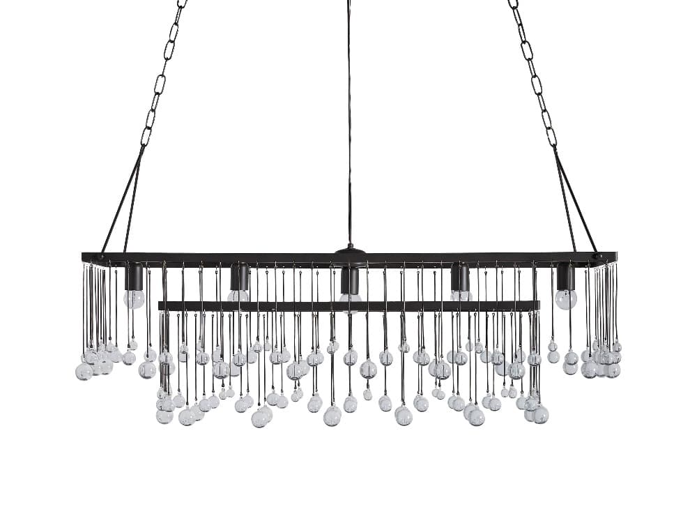 Aubry Rectangular Linear Crystal Chandelier