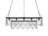 Aubry Rectangular Linear Crystal Chandelier