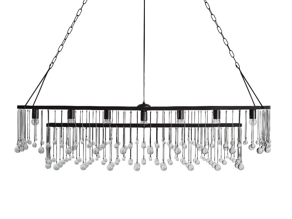 Aubry Rectangular Linear Crystal Chandelier