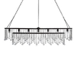 Aubry Rectangular Linear Crystal Chandelier