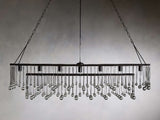 Aubry Rectangular Linear Crystal Chandelier