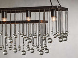 Aubry Rectangular Linear Crystal Chandelier